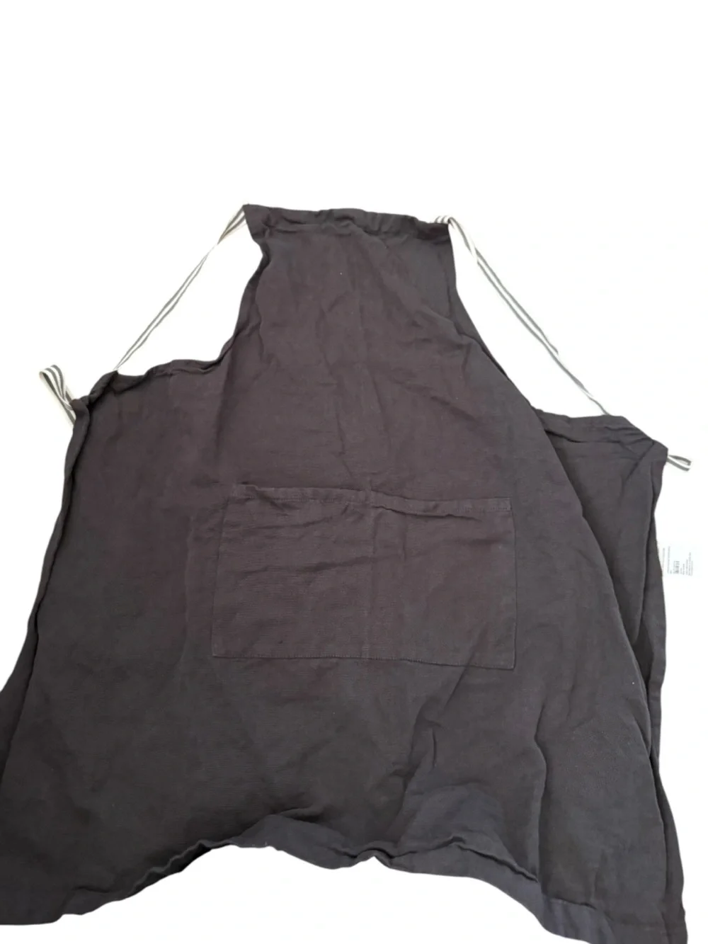 Crate&Barrel Oslo Charcoal Gray Linen Kitchen Apron